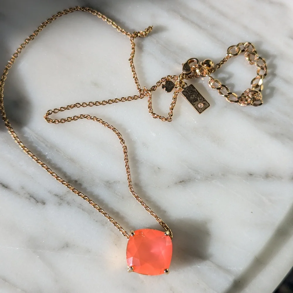 Kate Spade Cause a Stir Necklace in 🪸 🪸 🪸 Coral w/pouch